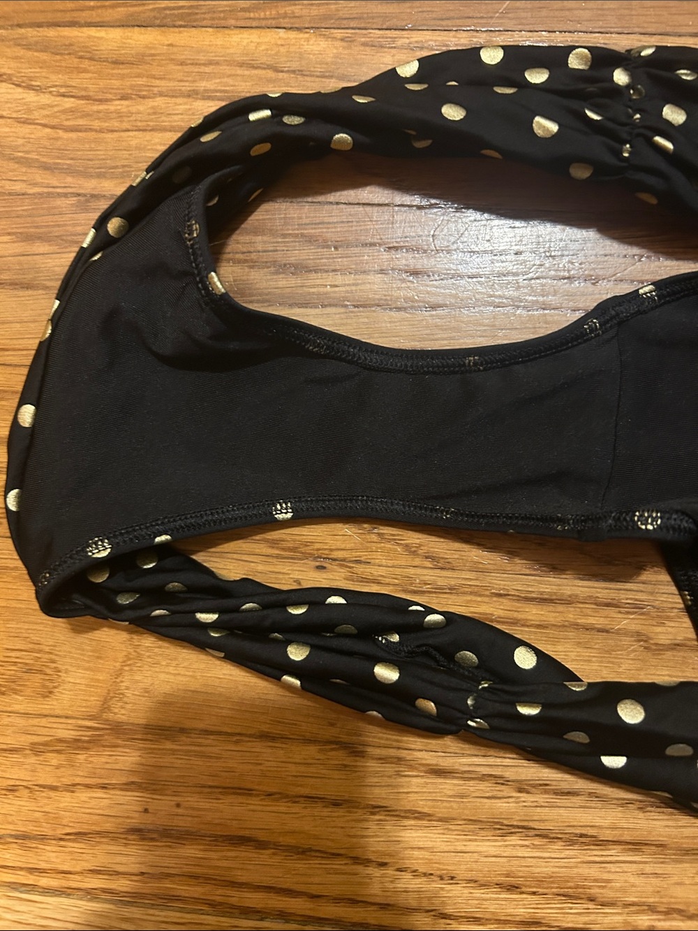 Victoria's Secret Black and Gold Polka Dot Bikini - Picture 3 of 5